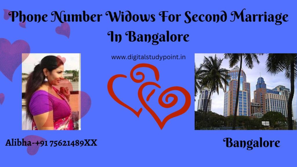 Phone Number Widows For Second Marriage In Bangalore